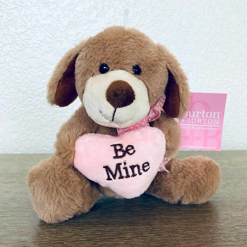 Valentine Plush Teddy Bear “Be Mine” Heart Stuffed Animal Gift Toy